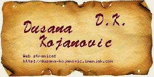 Dušana Kojanović vizit kartica
